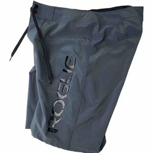 Rogue Fitness Board Shorts Mens 32 Gray Drawstrings CrossFit Training Swim Trunk